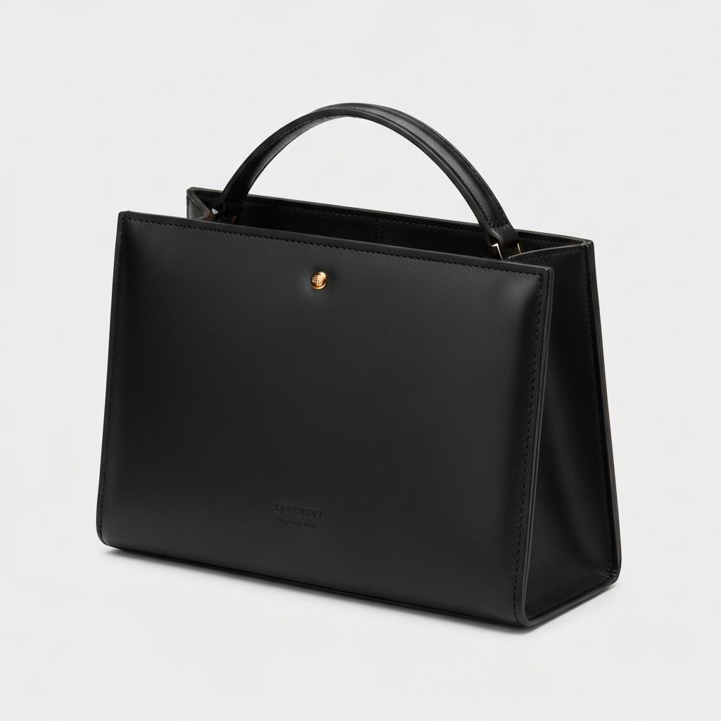 Pochette noire en cuir